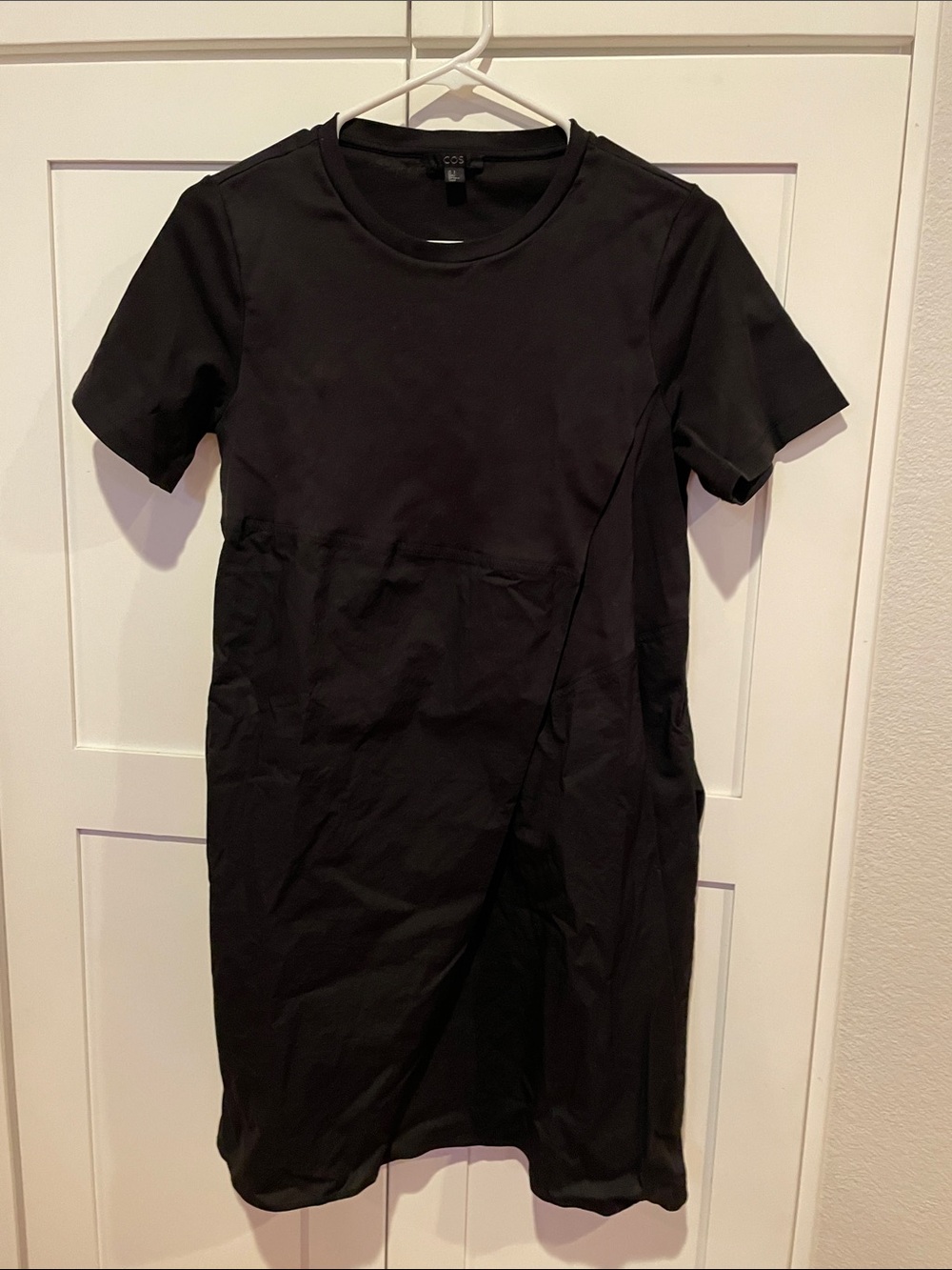 COS Black Short-Sleeve Shift Dress